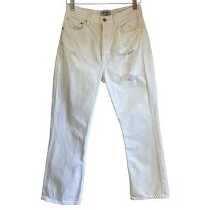 Agolde 90s Mid Rise Loose Fit Jeans in white denim size 26 excellent condition
